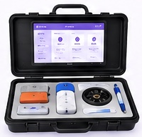 The PETLAB case open with its analyser and modules.